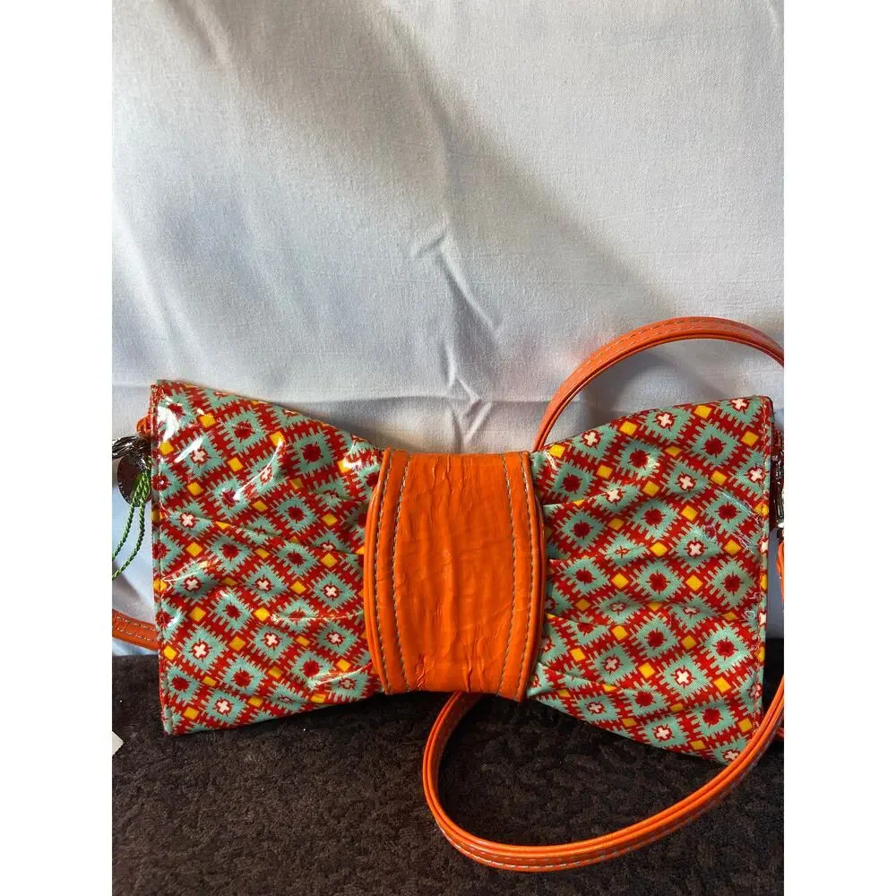 Vera Bradley SWAK(sealed‎ with a kiss) paprika bow tie crossbody Purse